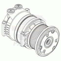 W8000464 - Compressor Asm - Air Conditioner (Includes O-rings) 